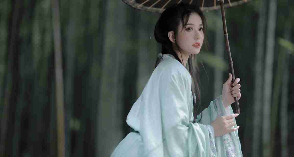 文艺古风 唯美 古装美女 油伞 仙女