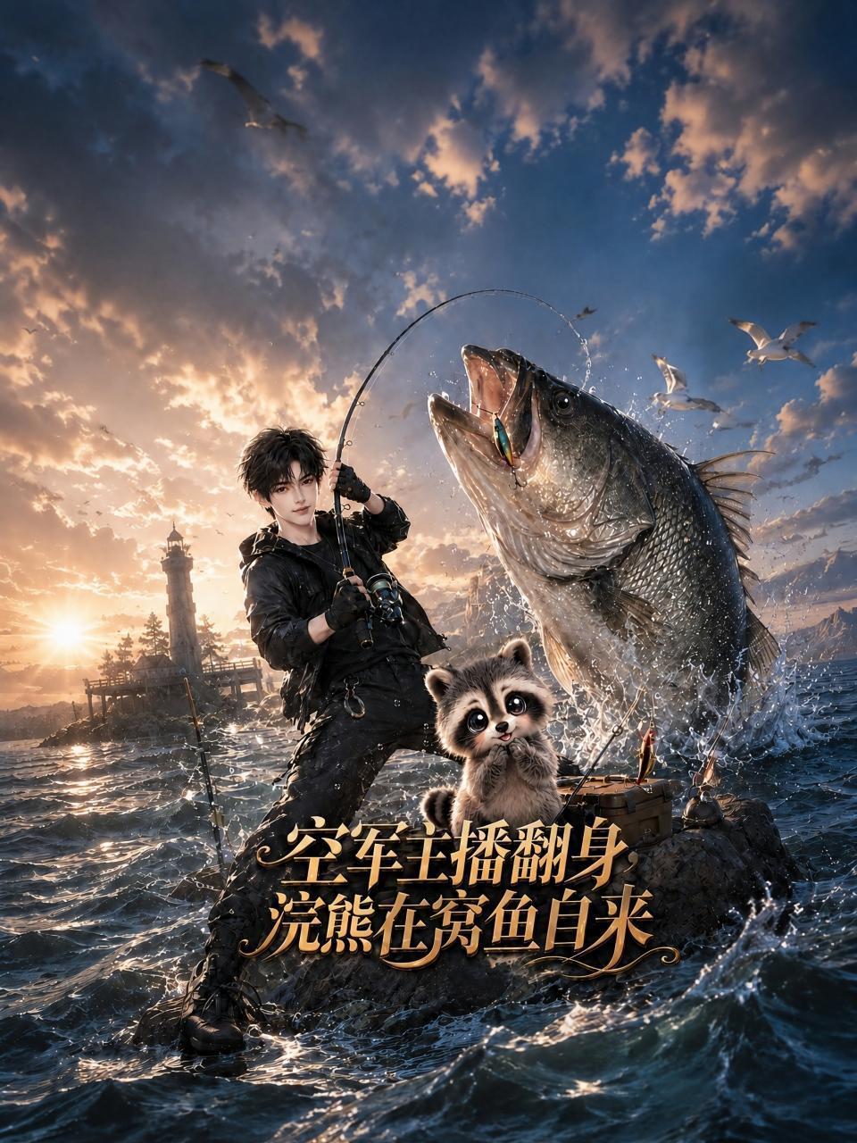 空军主播翻身，浣熊在窝鱼自来