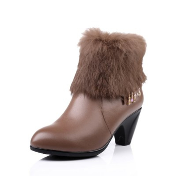 TATA\/他她2013冬牛皮女皮短靴28173DG3超轻