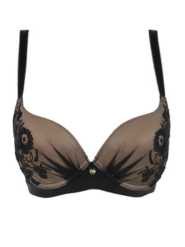 E-BRA正品<em>内衣薄模</em>3/4杯性感<em>文胸</em>KB0341黑