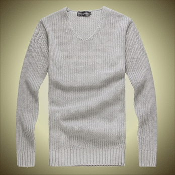 LIHOMME 棉质<em>宽松韩版</em>特殊工艺编织男士V领