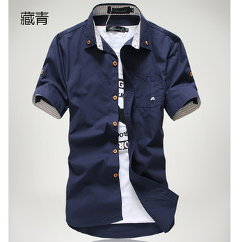 约瑟卡卡2014夏季新款男士短袖衬衫 男款休闲