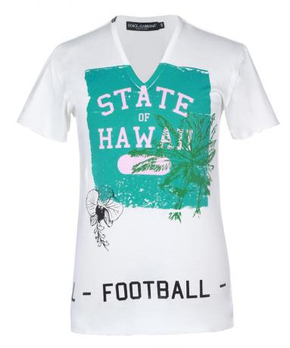 Dolce&Gabbana 杜嘉班纳 白色夏威夷风情印