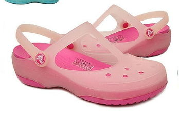 crocs正品卡丽玛丽珍洞洞鞋女透明变色 - 女士