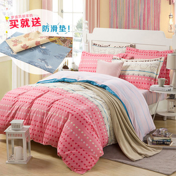 罗盛凯丽家纺全棉斜纹四件套100%纯棉四件套