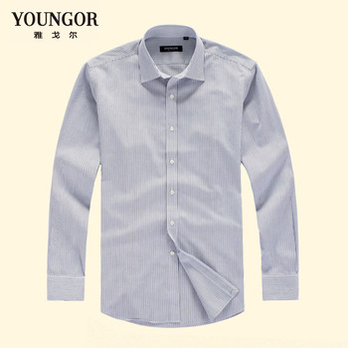 雅戈尔衬衫 Youngor男士精品纯棉免烫长袖衬衫