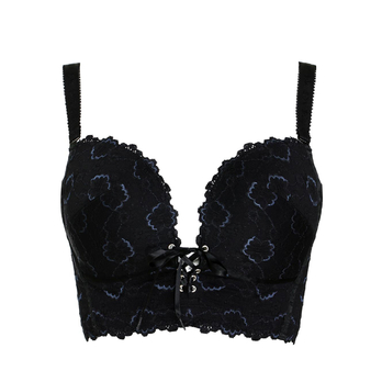 欧迪芬 ORDIFEN 莫代尔棉质宽边<em>文胸</em> 黑色 B