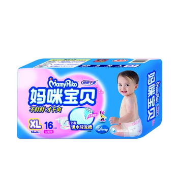 妈咪宝贝 瞬吸干爽纸尿裤<em>女XL</em>16片 - 纸尿裤/拉