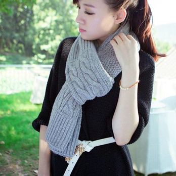 THANTRUE真享 韩版毛线针织围巾 秋冬季羊毛