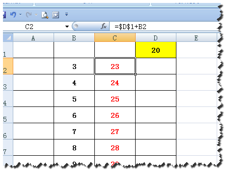 excel表格加法的绝对引用怎么弄