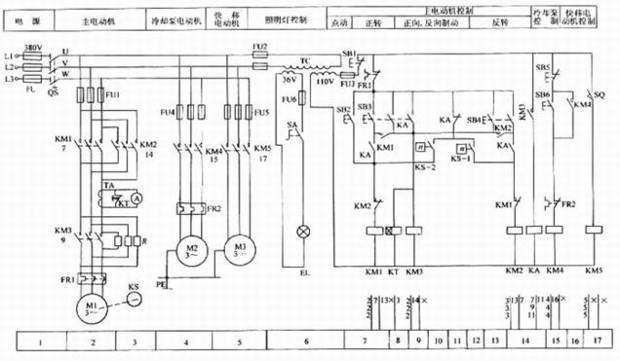 c650车床电气原理图中主电路中qs的作用是什么?_360问答