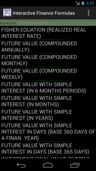 Finance Formulas截图8