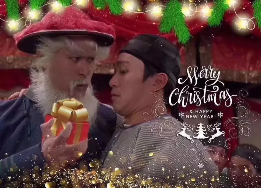 徐锦江真忙：演完海王又扮圣诞老人，连儿子都吐槽他的脸万能