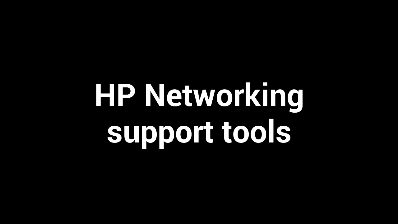 HP Networking support tools截图1