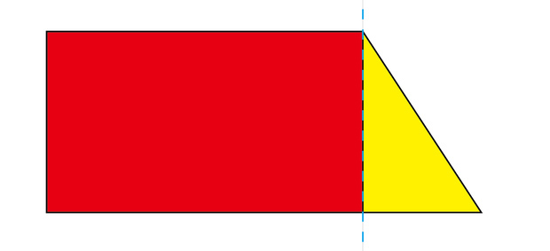 直角梯形内怎样才能画一条线能画出一个长方形和一个三角形?