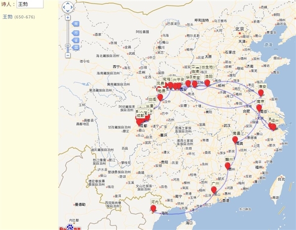 古代诗人轨迹地图 网友:李白这是在打野?-北京时间
