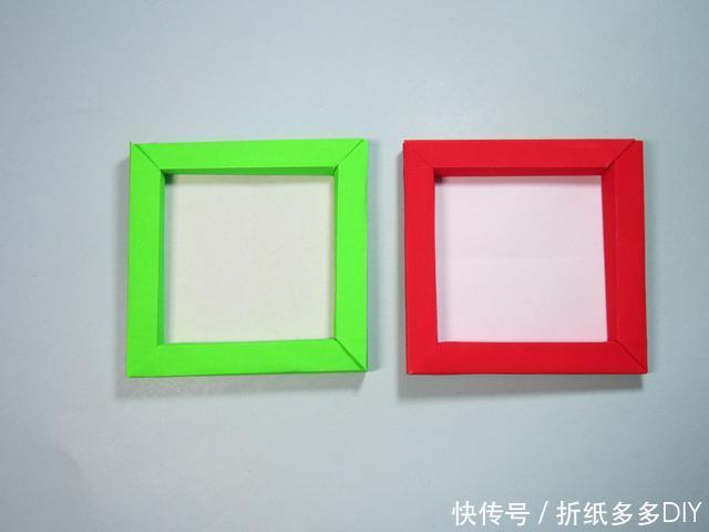 儿童手工折纸:相框折纸步骤图解
