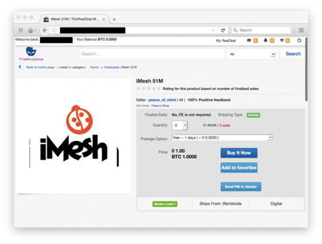 iMesh网站数据正在暗网售卖