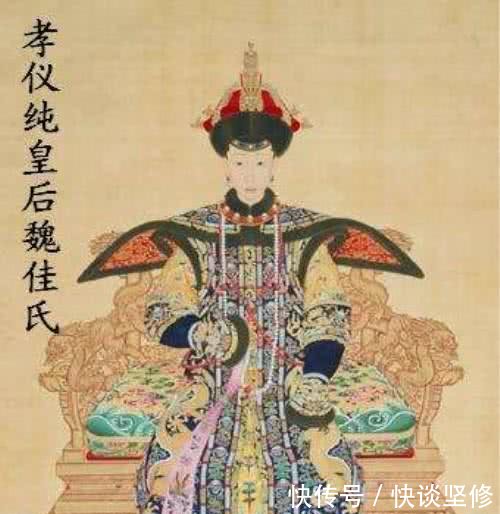 乾隆7位后妃的画像,图3的孝贤纯皇后温文尔雅