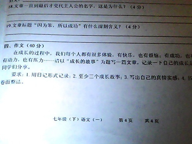 成长的故事600字
