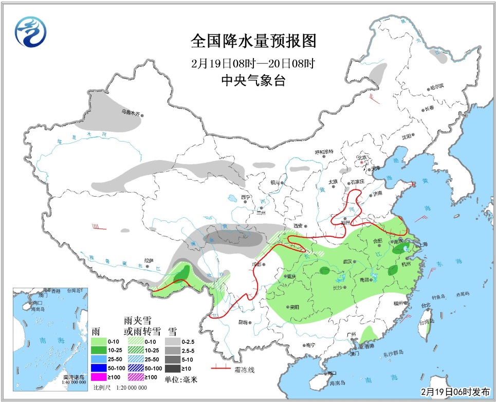 未来三天天气预报:南方多阴雨天气