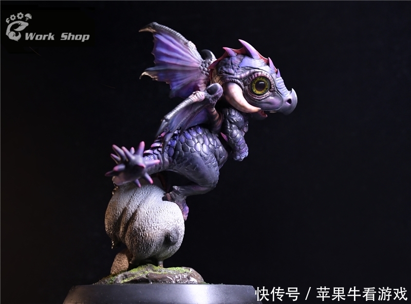 魔兽世界玩家制作萌萌的奥妮克希亚幼龙手办,简直超越