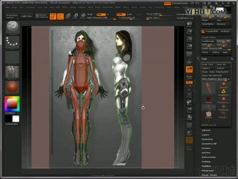 maya女性角色建模