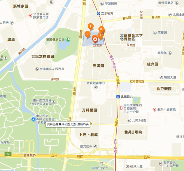 北京市朝阳区奥运媒体村天居园是几环_360问