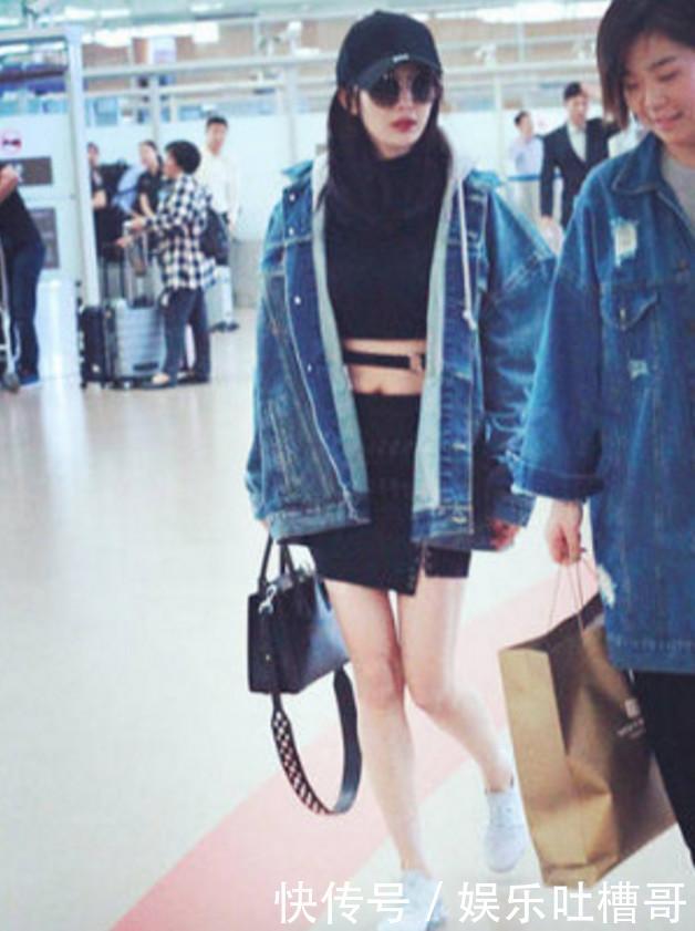 赵丽颖跟风杨幂穿超短裙,只不过赵丽颖穿上去