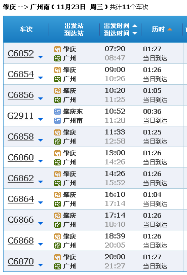 城轨肇庆到广州南站共有多少个站台_360问答