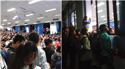 堪比演唱会!学生爬窗听微积分课