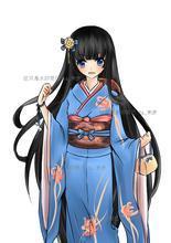 黑发紫瞳古装动漫少女