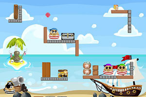 土豆君炮轰海盗,土豆君炮轰海盗小游戏,360小