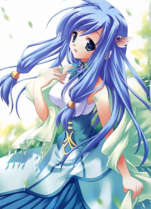 我要粉蓝长发粉蓝瞳的漫画<em>少女</em>图_360问答