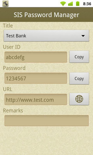 SIS Password Manager (Free)截图2