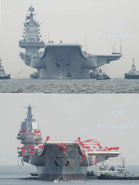 多图对比辽宁舰和国产新航母:有哪些不同 多图对比辽宁舰和国产新航母:有哪些不同