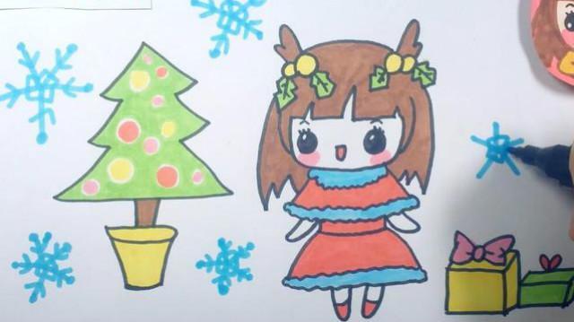 可乐姐姐学画画-可乐姐姐圣诞节-360视频