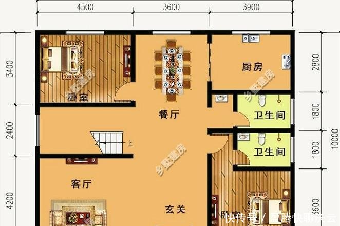 开间12米X进深10米, 这么完美的农村别墅, 绝对