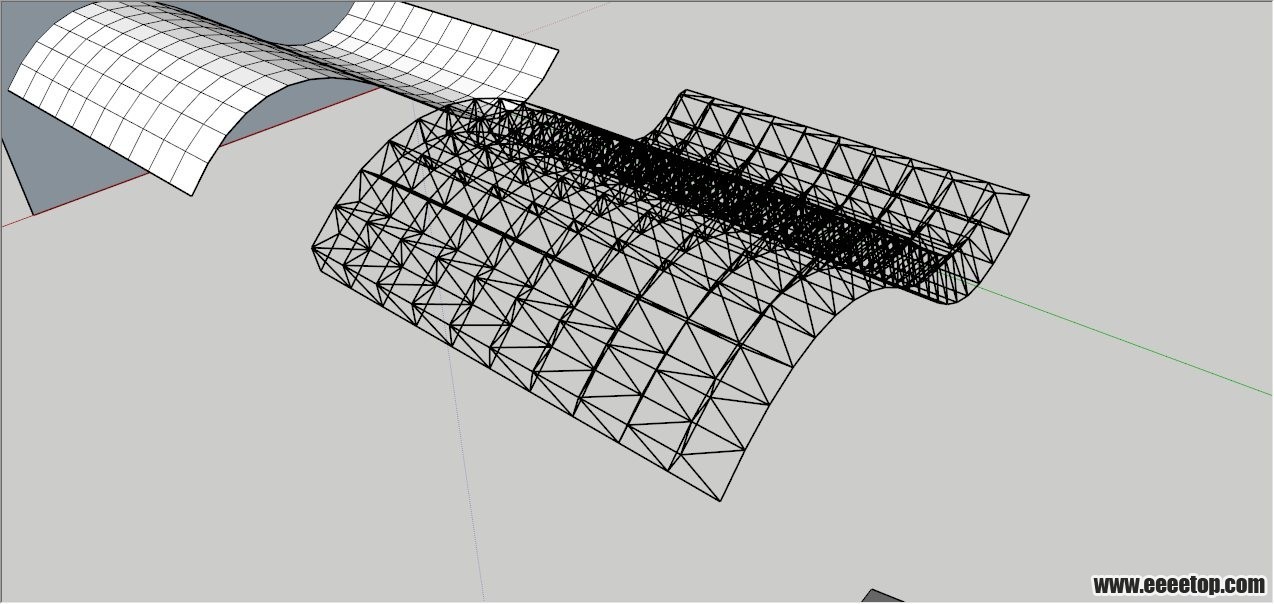 SketchUp初学者桁架建模指南（sketchup拉线成面技巧分享，） 结构电力行业施工 第2张