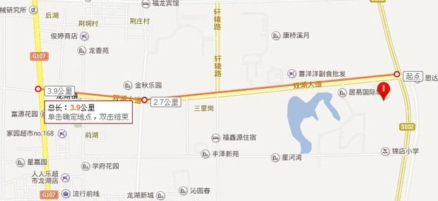 新郑市龙湖镇新郑快速路双湖大道交叉口有多少公里