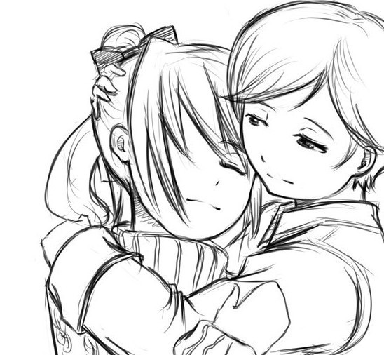 卡通男孩举手简笔画