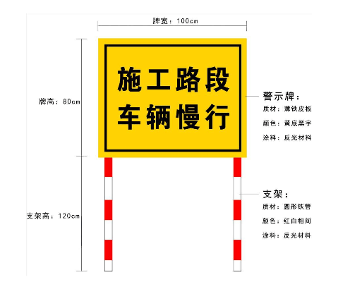 高速公路养护施工安全警示标志标牌的尺寸是多