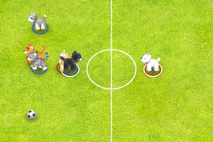 小猫小狗踢足球,小猫小狗踢足球小游戏,360小