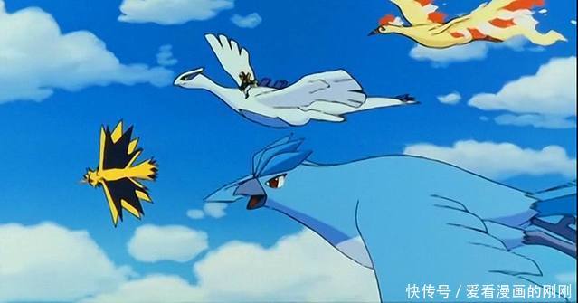 神奇宝贝小智骑着神兽洛奇亚拯救世界，三圣鸟成为了反派!