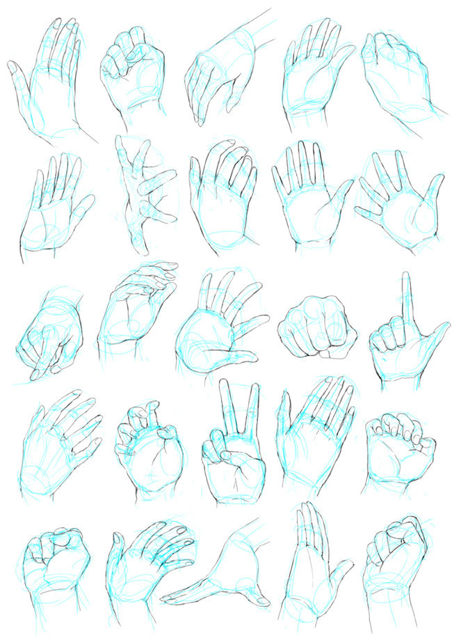 动漫绘画学习怎么画人物的手?