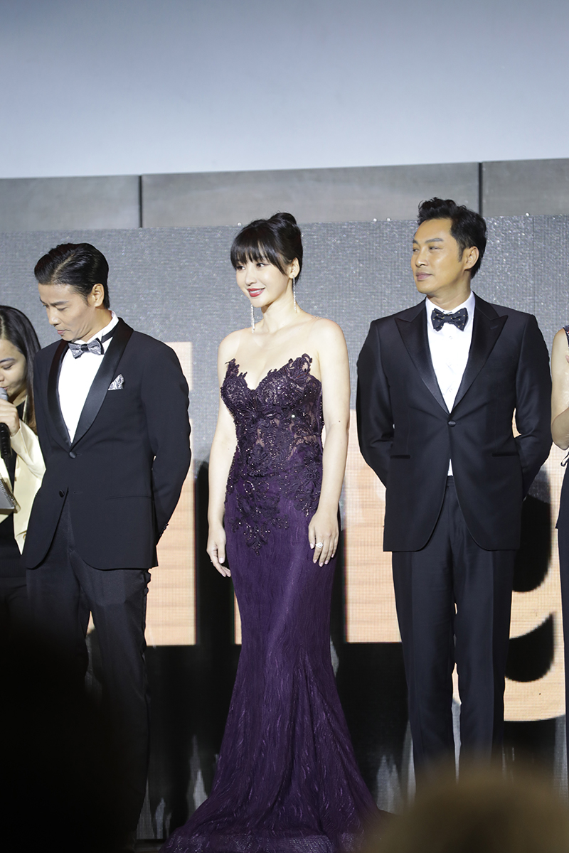 柳岩低胸鱼尾裙惊艳釜山电影节闭幕红毯 身段