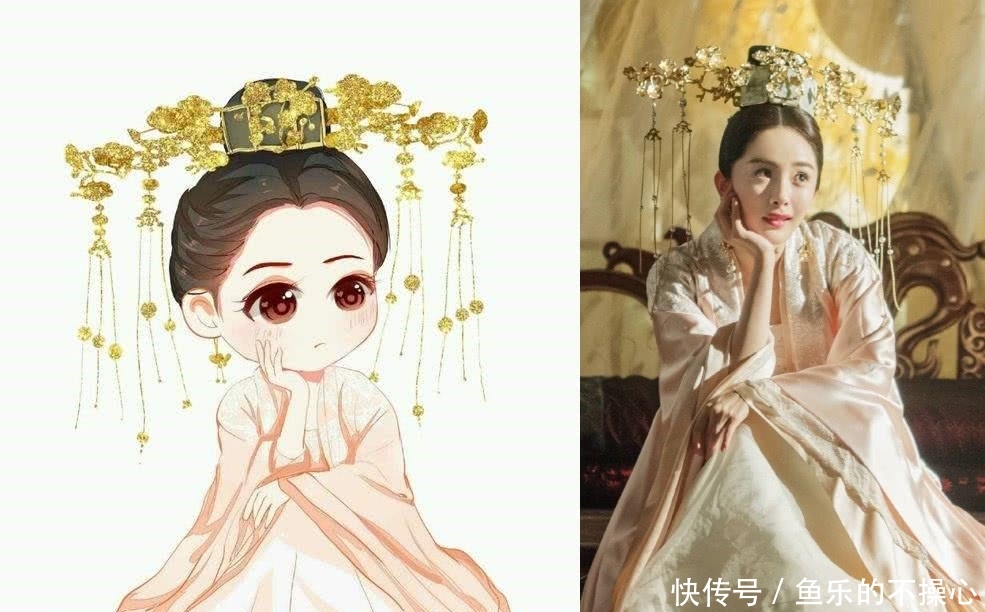 女星们的Q版图:杨颖60%,热巴80%,100%是她