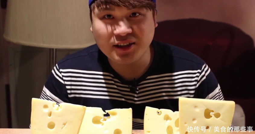 韩国大胃王小哥吃4大块奶酪砖,一块奶酪让人胖