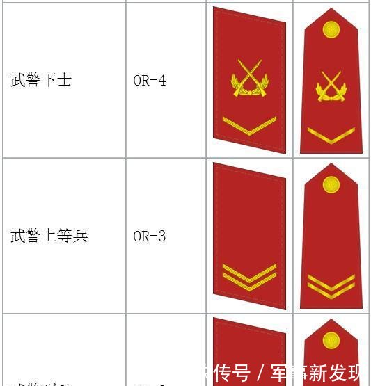 涨姿势!科普中国人民武装警察部队警衔制度