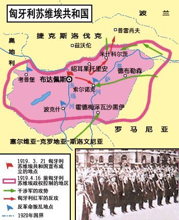 匈牙利苏维埃共和国地图